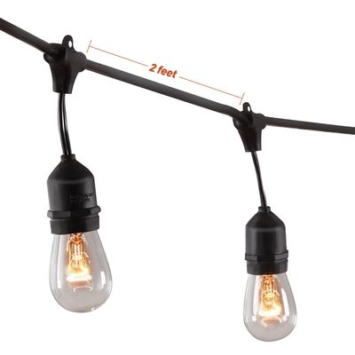 Ηλιακό σχοινί φώτα εξωτερικά LED ζώνη String B22 E27 με IP65 προσαρμοσμένο μέγεθος
