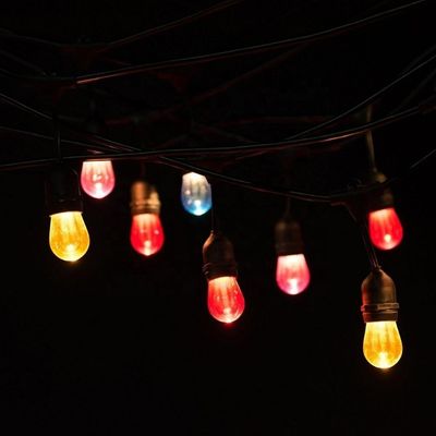 Χριστουγεννιάτικο χάλκινο πολυχρωματικό LED RGB Xmas Rubber String Fairy Light