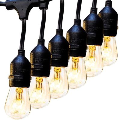 Χριστουγεννιάτικο στυλ 48ft S14 LED Edison λαμπτήρες ράβδους Φώτα για εσωτερικό εξωτερικό