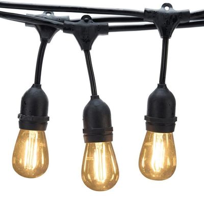 Χριστουγεννιάτικο στυλ 48ft S14 LED Edison λαμπτήρες ράβδους Φώτα για εσωτερικό εξωτερικό