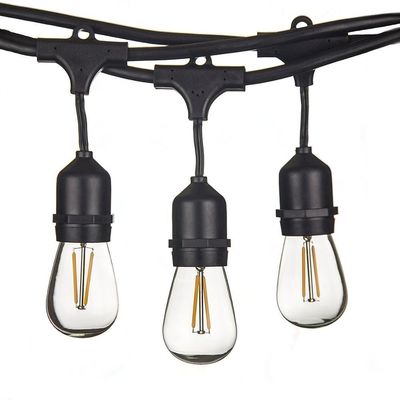 Χριστουγεννιάτικο στυλ 48ft S14 LED Edison λαμπτήρες ράβδους Φώτα για εσωτερικό εξωτερικό