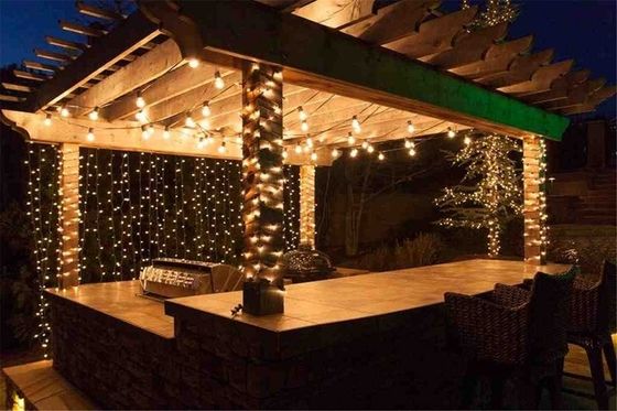 Εταιρεία κατασκευής 500m Connect Solar Led Outdoor String Light Θερμοκρασία εργασίας -20-40 C